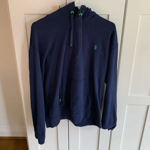 Polo Navy Hooded Sweatshirt